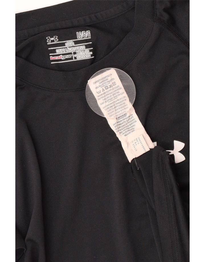 Tricou Under Armour pentru bărbați Heat Gear Top mare din poliester negru