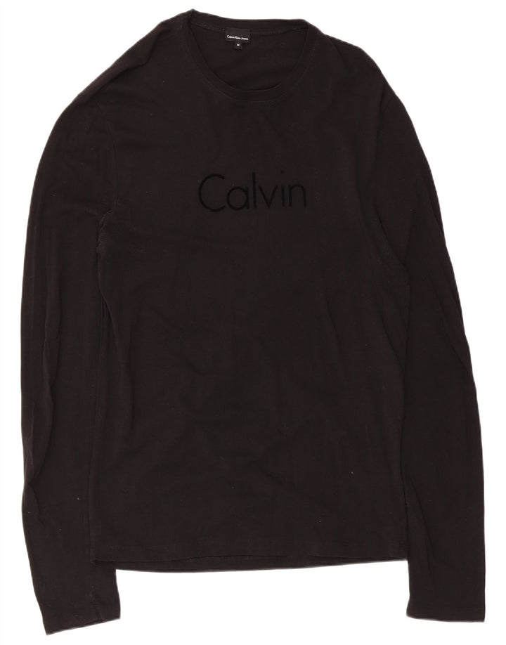 Calvin Klein Jeans Top grafic pentru bărbați cu mânecă lungă, mediu negru