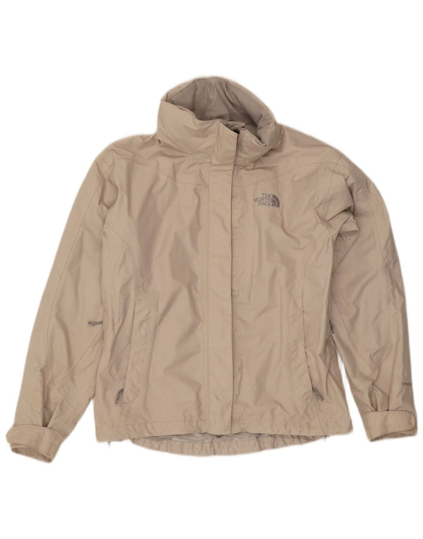 Jachetă de ploaie supradimensionată cu glugă The North Face pentru femei UK 10 Small Beige Nylon