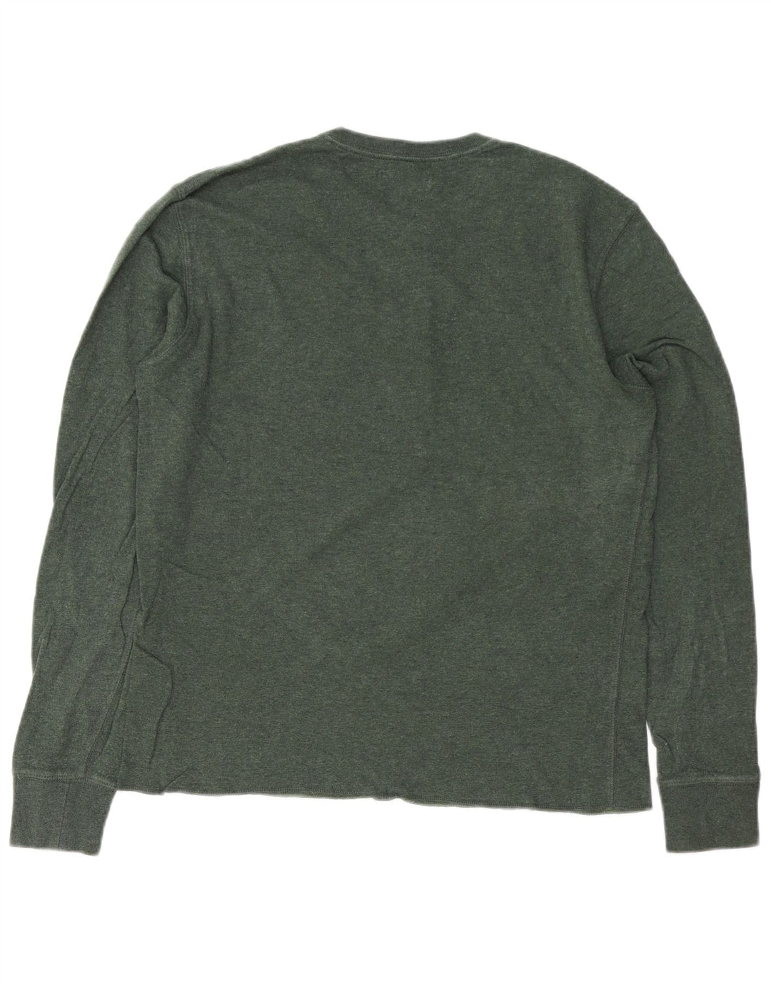 J. CREW Top pentru bărbați cu mânecă lungă din bumbac verde mic