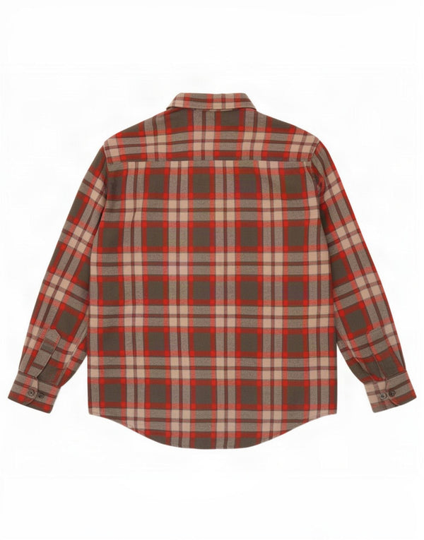 Cămașă de flanel Lumberjack Vintage pentru bărbați, mare, roșu, acrilic