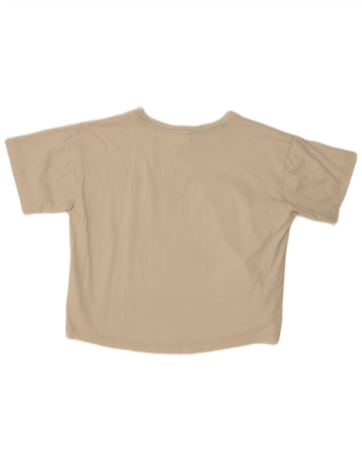Tricou cu grafic supradimensionat pentru femei CHAMPION Top UK 10 Small Beige