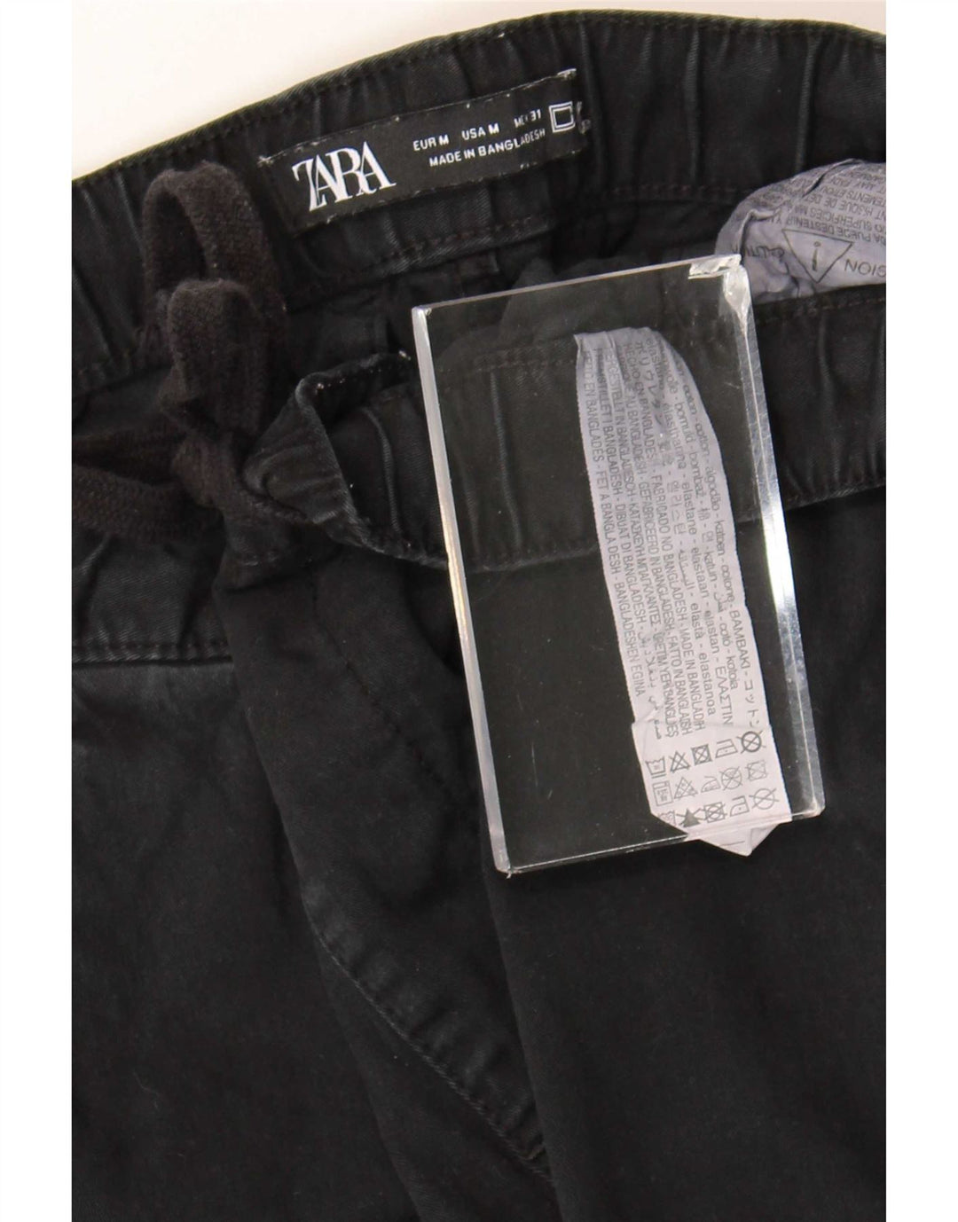 Pantaloni cargo pentru bărbați Zara Joggeri Mediu L31 L26 Bumbac negru