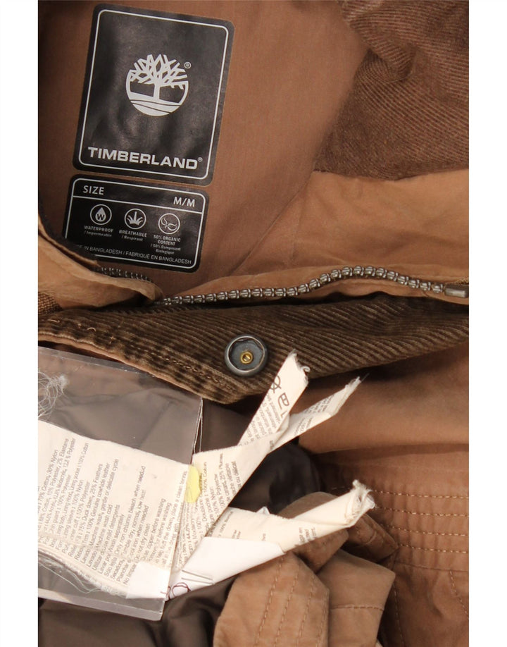 Palton căptușit cu glugă pentru bărbați TIMBERLAND UK 38 bumbac mediu bej