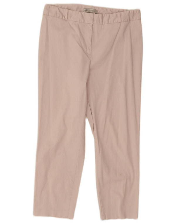 Marks & Spencer Pantaloni tăiați drept pentru femei UK 12 Medium W30 L23 Bej