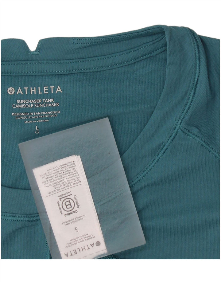 Vest Top pentru femei Athleta UK 14, mare, albastru, poliester