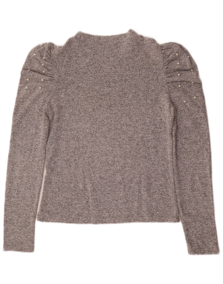 Pulover pentru damă Zara, cu gâtul turn, UK 12, gri mediu