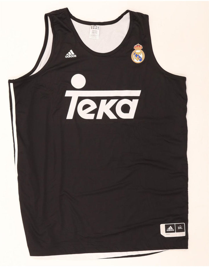 Vesta grafică pentru bărbați Adidas Real Madrid, 3XL, poliester negru
