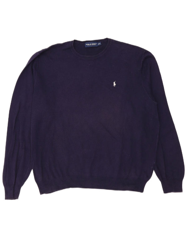 Pulover Polo Ralph Lauren pentru bărbați, cu gât crew, 2XL, bumbac bleumarin