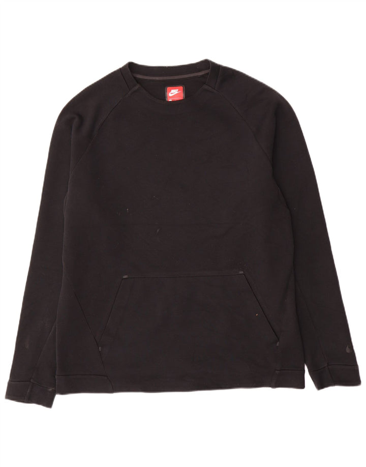 Pulover Nike pentru bărbați, bumbac mediu negru