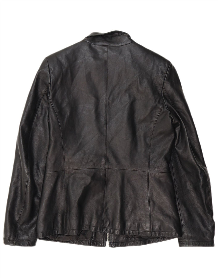 Jachetă de piele Coconuda pentru femei UK 12 Medium Black Leather