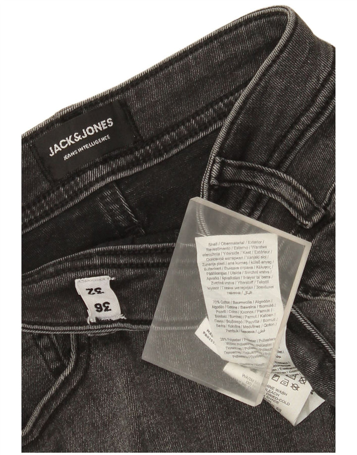 Blugi slim pentru bărbați Jack & Jones W36 L32 bumbac gri