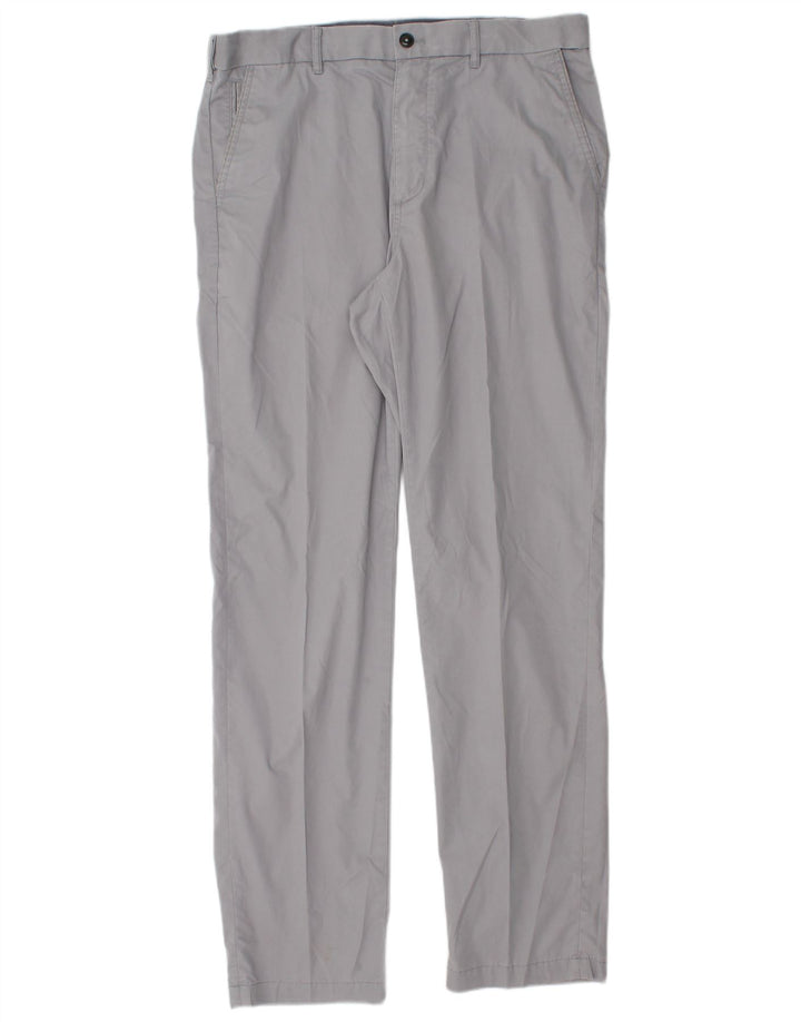 Pantaloni chino pentru bărbați de la Marks & Spencer, Blue Harbour, cu ajustare normală, L34 L33, gri