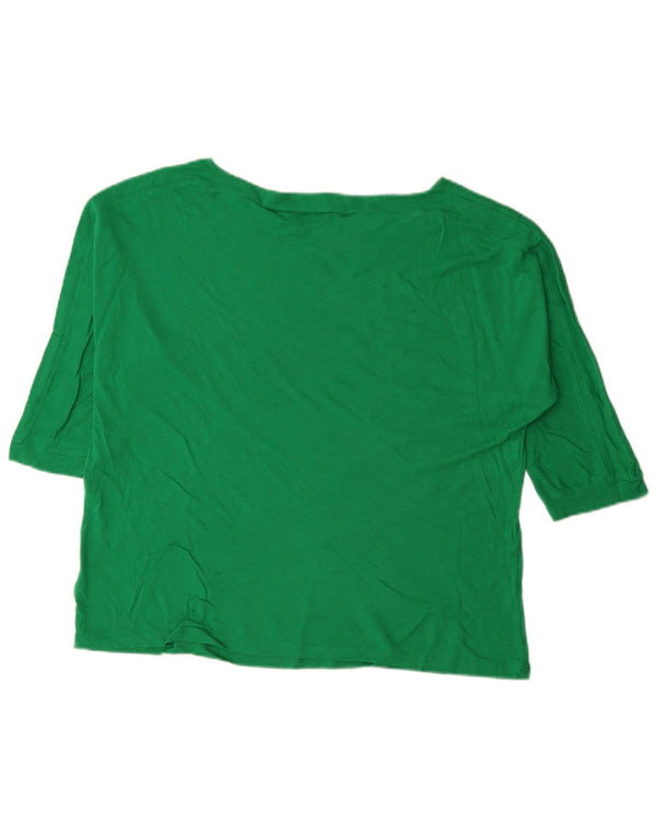 Phase Eight Top pentru femei cu mâneci 3/4 UK 18 XL bumbac verde