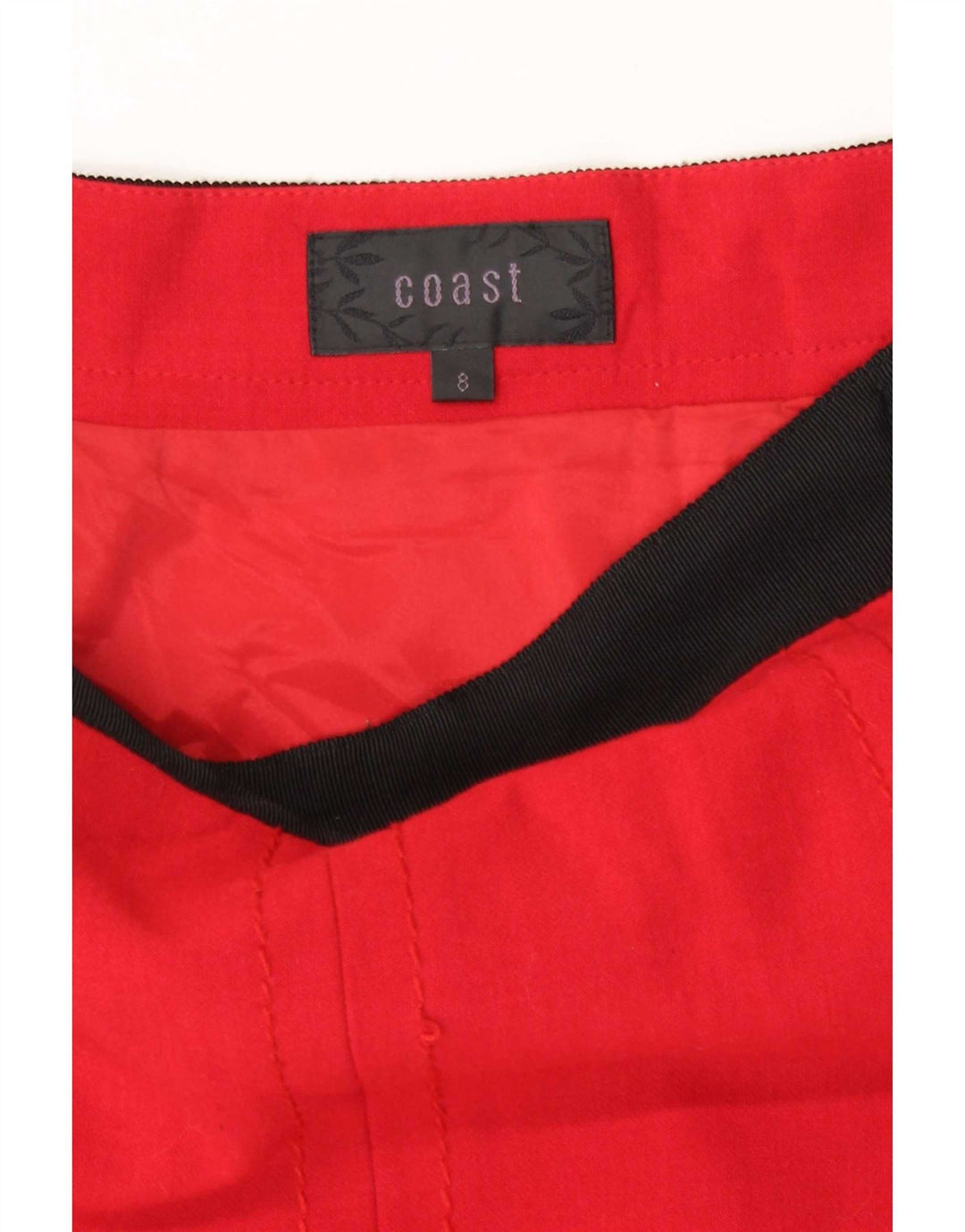 Fusta mini Coast pentru femei UK 8 Small W26 Red Colorblock Poliester