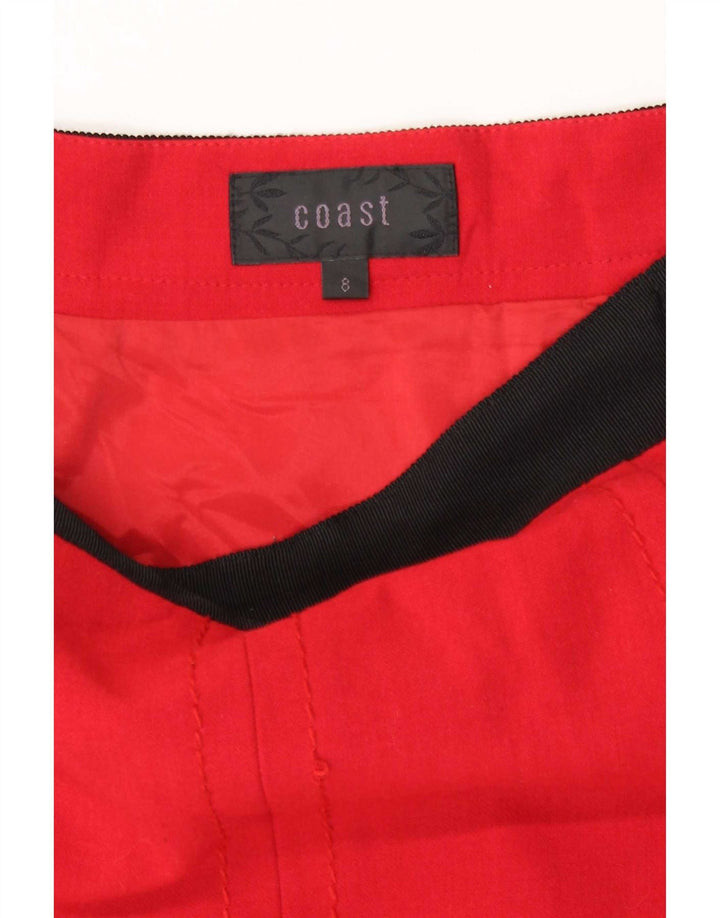 Fusta mini Coast pentru femei UK 8 Small W26 Red Colorblock Poliester
