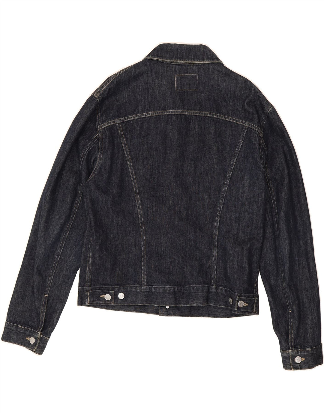 RIFLE Womens Denim Jacket UK 16 Large Navy Blue Cotton Vintage Rifle and Second-Hand Rifle from Messina Hembry 