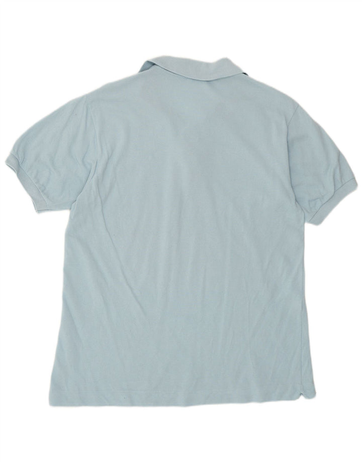 Tricou polo Lacoste pentru bărbați, mărimea 4, bumbac albastru mediu
