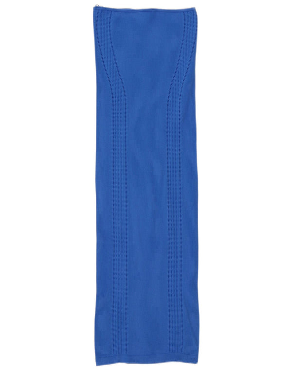 Rochie fără bretele pentru femei Zara UK 4 XS Albastru Poliamidă