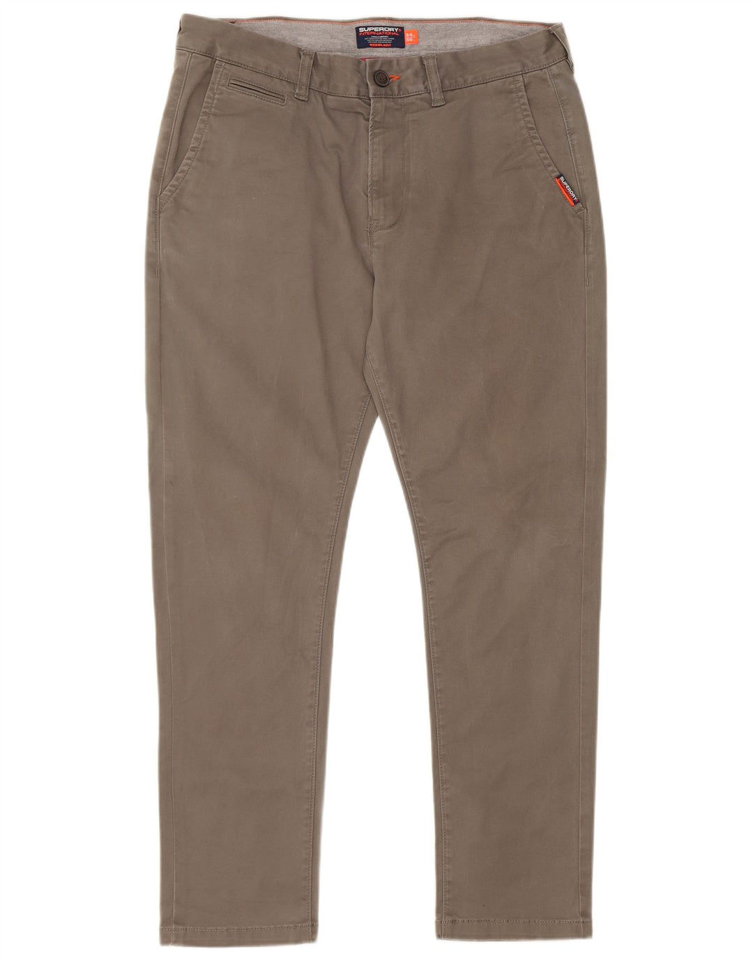 Pantaloni cargo subțiri Superdry pentru bărbați L34 L30 bumbac kaki