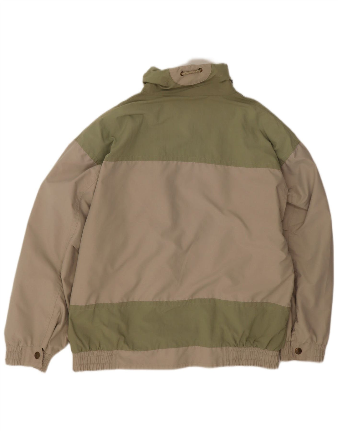 Jachetă de ploaie Vintage pentru femei UK 18 XL Bej Poliester bloc de culoare