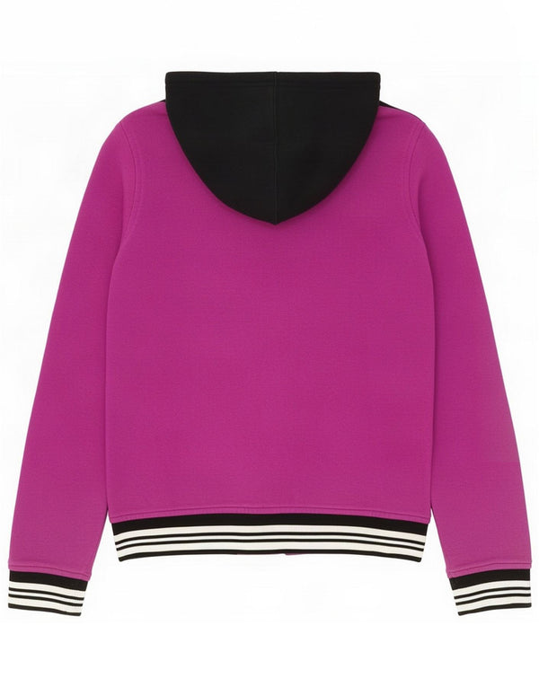 Kappa Pulover cu capota cu fermoar pentru femei UK 14 Medium Purple Colorblock Bumbac