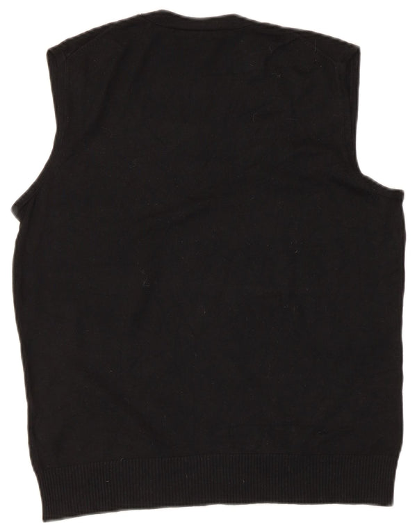 Marks & Spencer Womens Vest Tank Top UK 16 Large Black Viscose