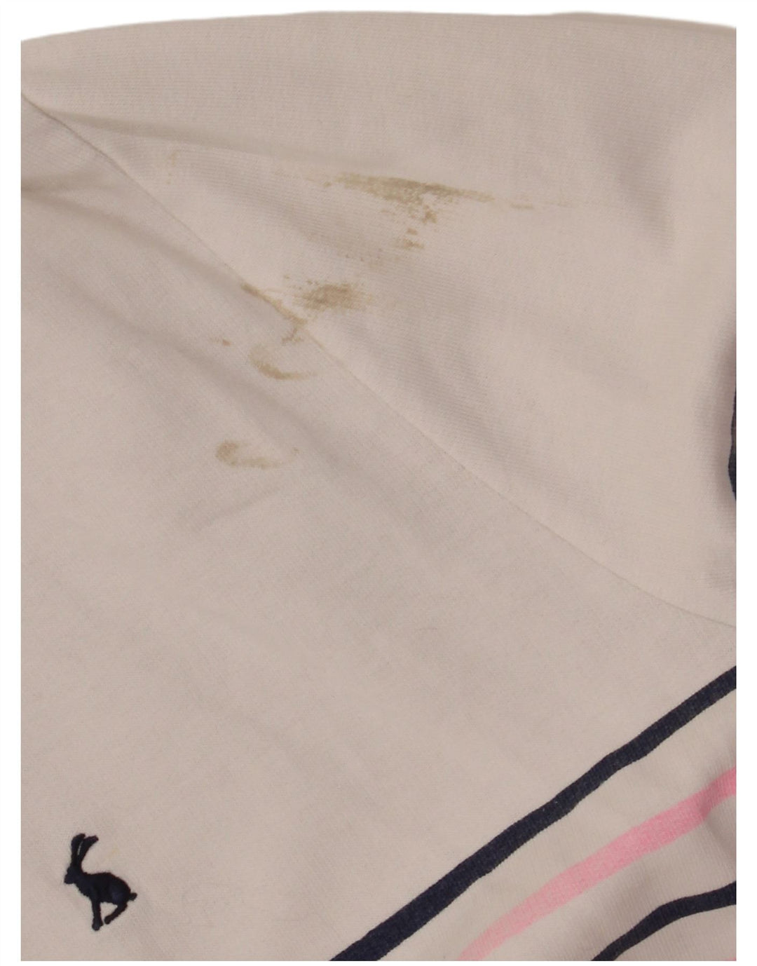 JOULES Pulover pentru damă cu gât cu nasturi, UK 20 2XL, cu dungi albe