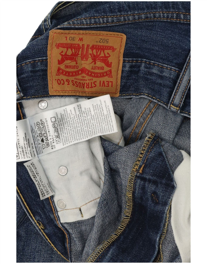 Pantaloni scurți din blugi pentru bărbați LEVI'S 502 W30, bumbac albastru mediu