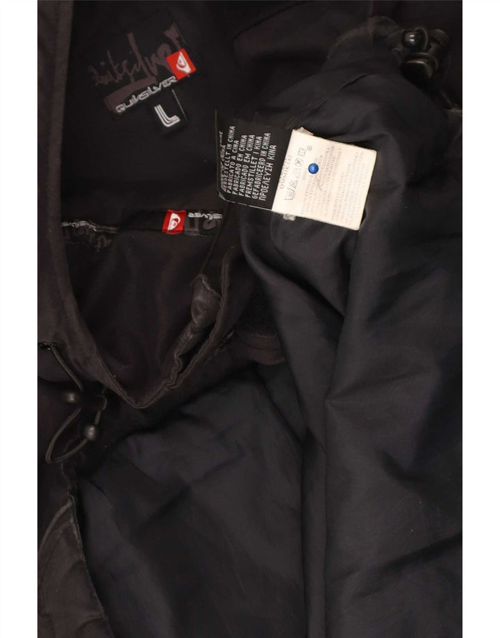 Jachetă Windbreaker cu pulover grafic Quiksilver pentru bărbați UK 40 Large Black