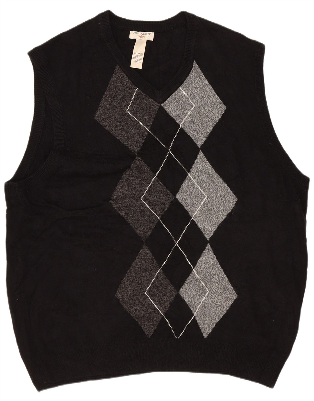Dockers Vestă pentru bărbați Tank Top 2XL Negru Argyle/Diamond Acrylic