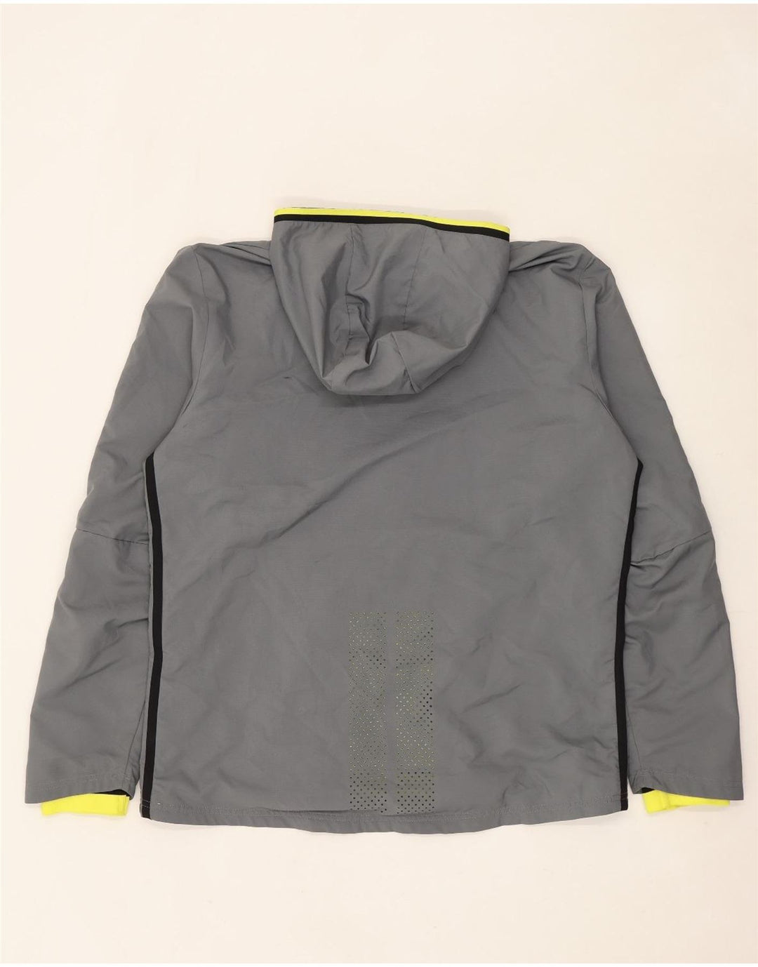Jachetă de ploaie cu glugă pentru bărbați Adidas Climacool Graphic UK 40 Poliester mare gri