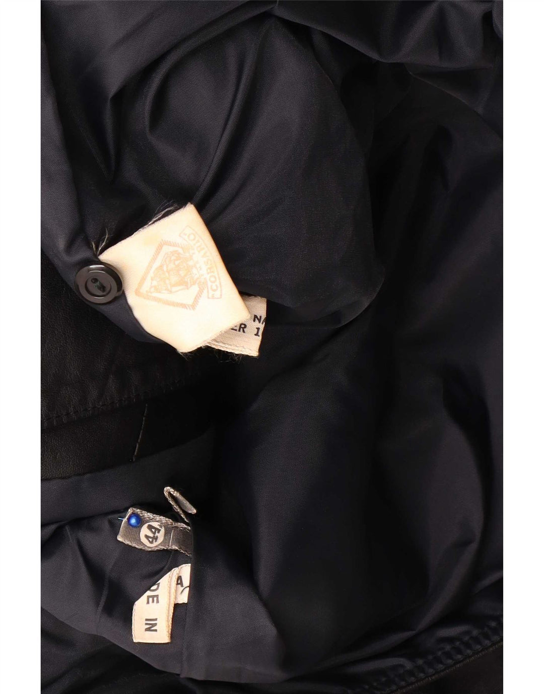 Geaca de piele vintage pentru femei IT 44 Medium Black Leather