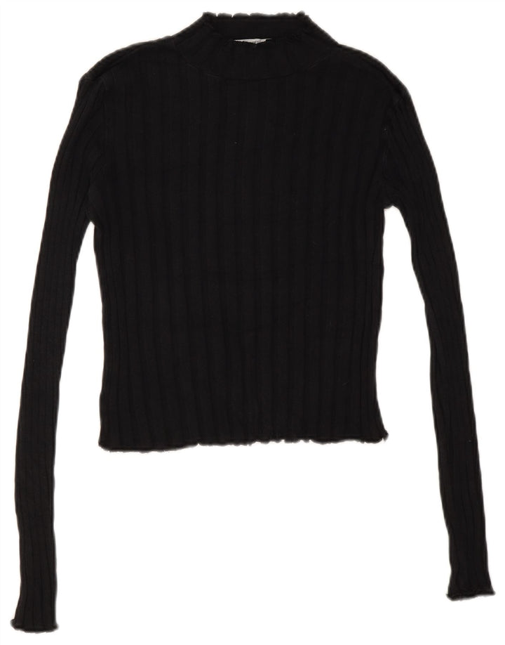 Pulover cu gât țestoasă pentru femei Zara UK 12 Medium Negru