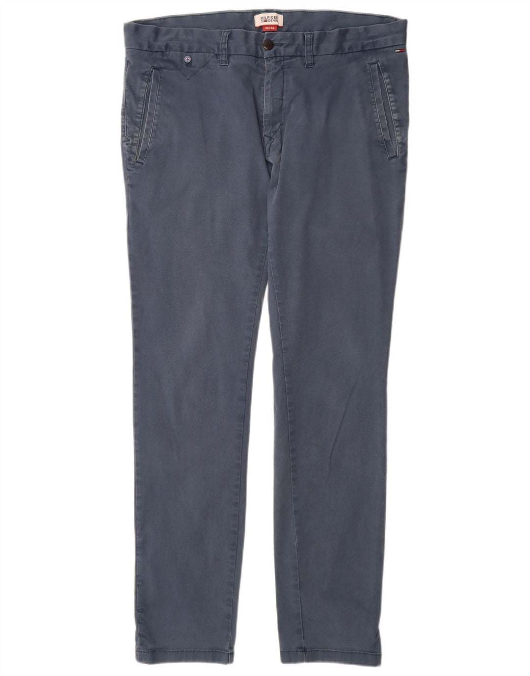 TOMMY HILFIGER Pantaloni Chino Slim Fit pentru bărbați L36 L34 Bumbac albastru