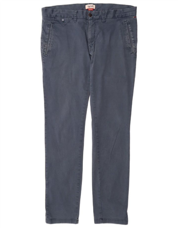 TOMMY HILFIGER Pantaloni Chino Slim Fit pentru bărbați L36 L34 Bumbac albastru