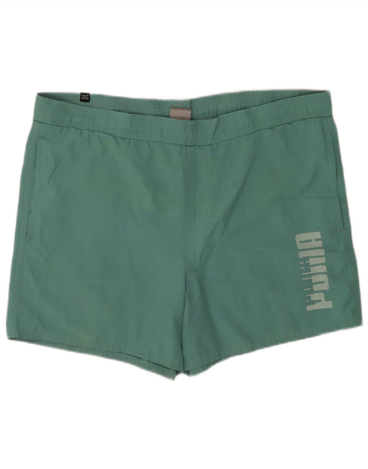 Pantaloni scurți de înot Puma pentru bărbați, mari, verde, poliester