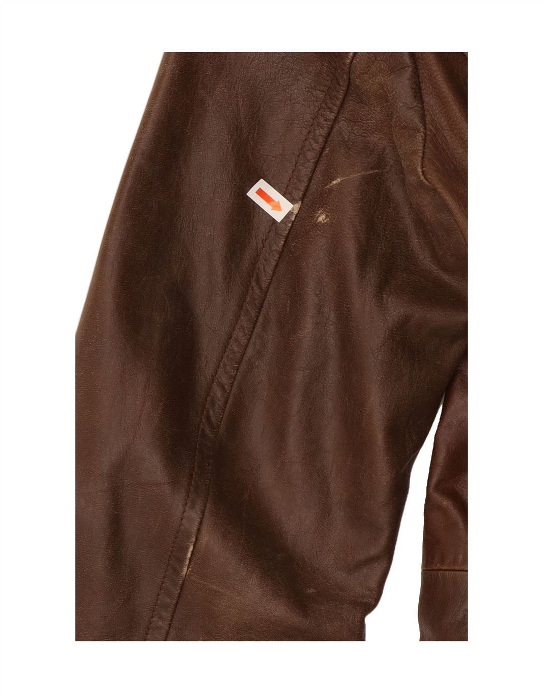 MAX & CO. Womens Leather Coat UK 14 Medium Brown Leather Vintage Max & Co. and Second-Hand Max & Co. from Messina Hembry 