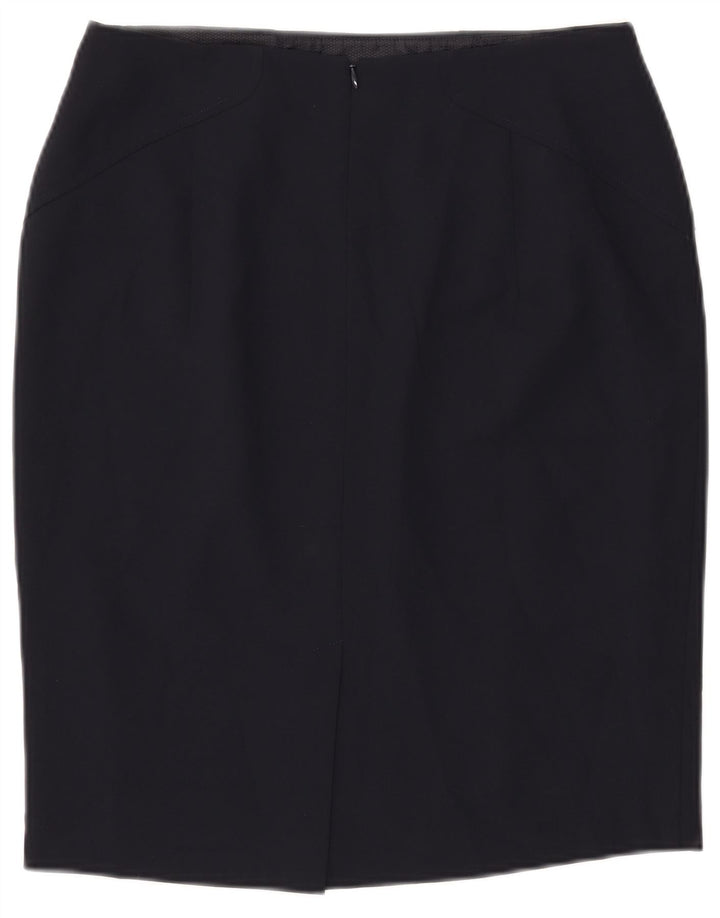 Fusta creion pentru femei John Lewis UK 12 Medium W30 Poliester bleumarin