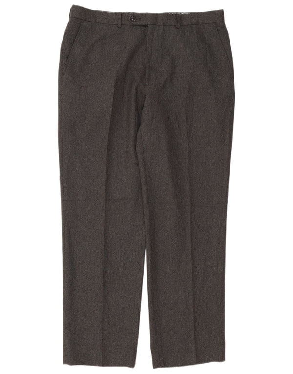 Marks & Spencer Pantaloni drepți pentru bărbați L36 L31 Poliester gri