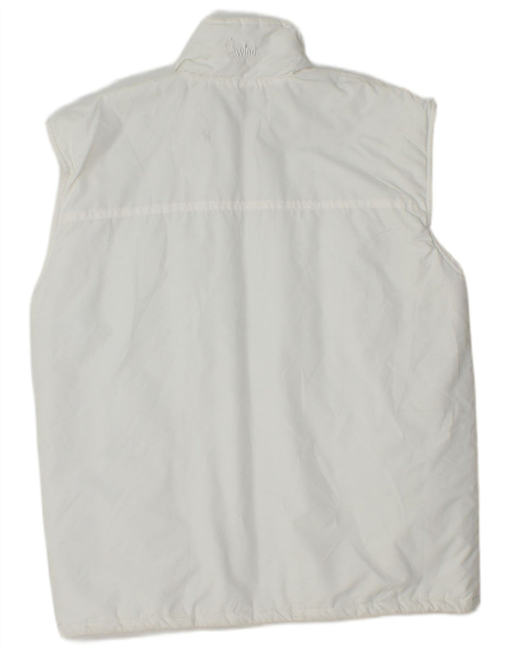 Gilet Căptușit pentru bărbați Vintage UK 36 Poliester alb mic