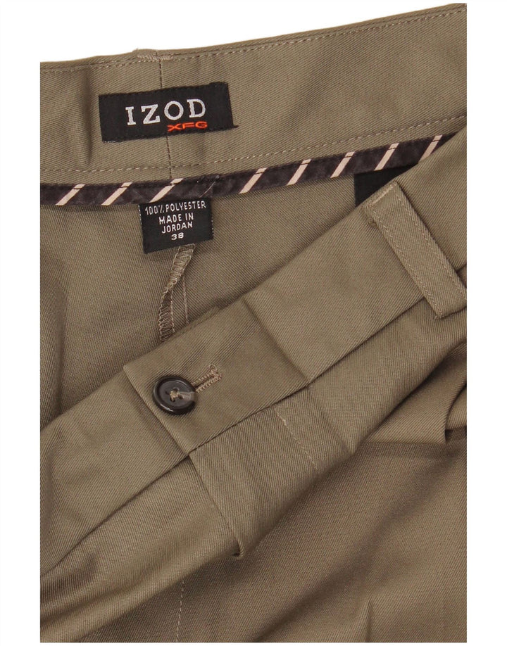 Pantaloni scurți chino Izod pentru bărbați W38 XL Kaki Poliester