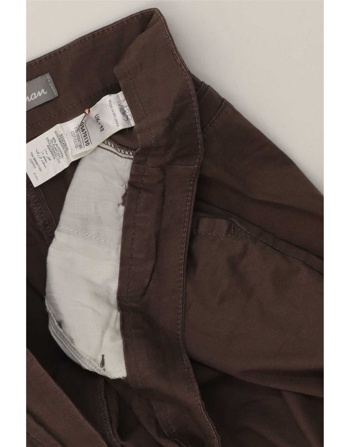 Pantaloni scurti chino pentru femei Marks & Spencer UK 12 Medium W32 Maro Bumbac