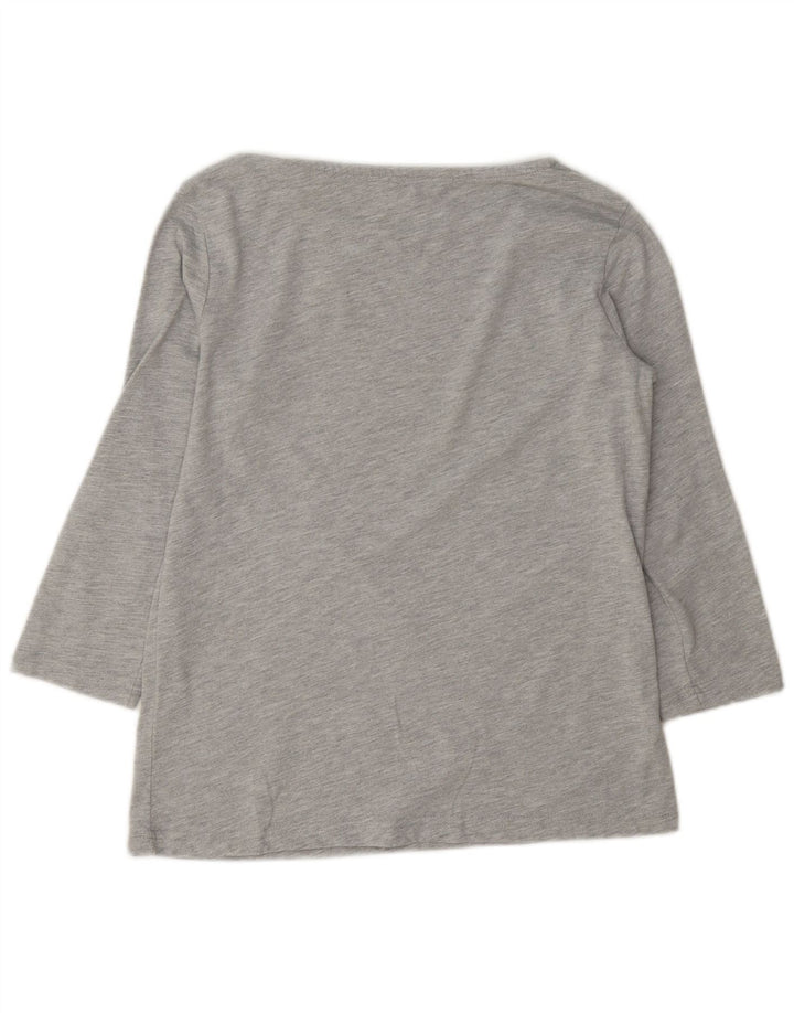 Crew Clothing Femei Top mânecă 3/4 UK 10 Small Gri Poliester
