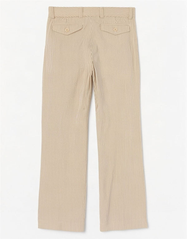 Pantaloni de costum pentru femei Gap Flare US 2 XS L30 L30 Bej cu dungi