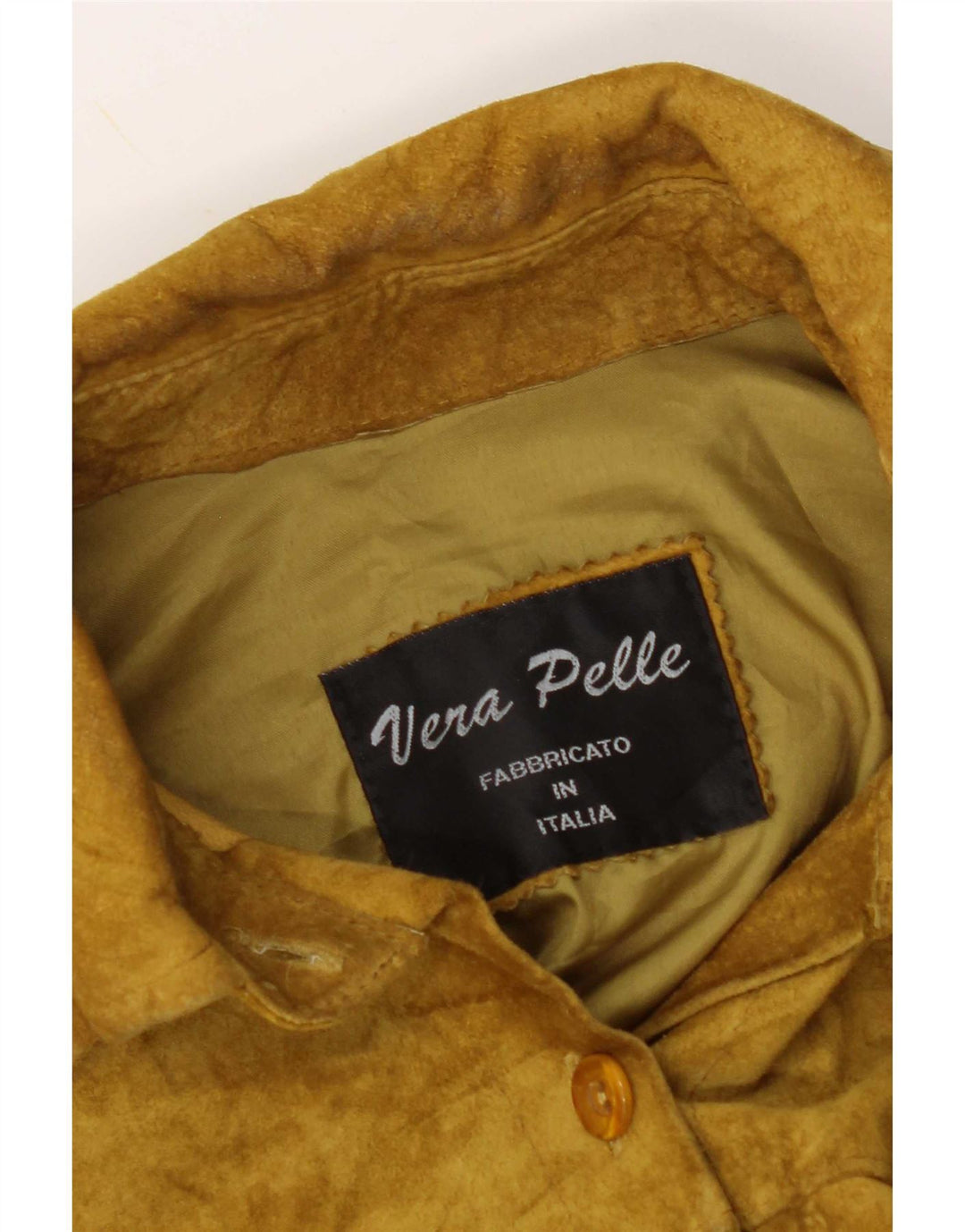 Jachetă vintage de piele intoarsa pentru femei IT 48 XL kaki