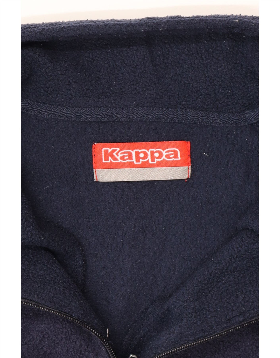Pulover KAPPA pentru bărbați, cu fermoar și gât, fleece, bleumarin mediu