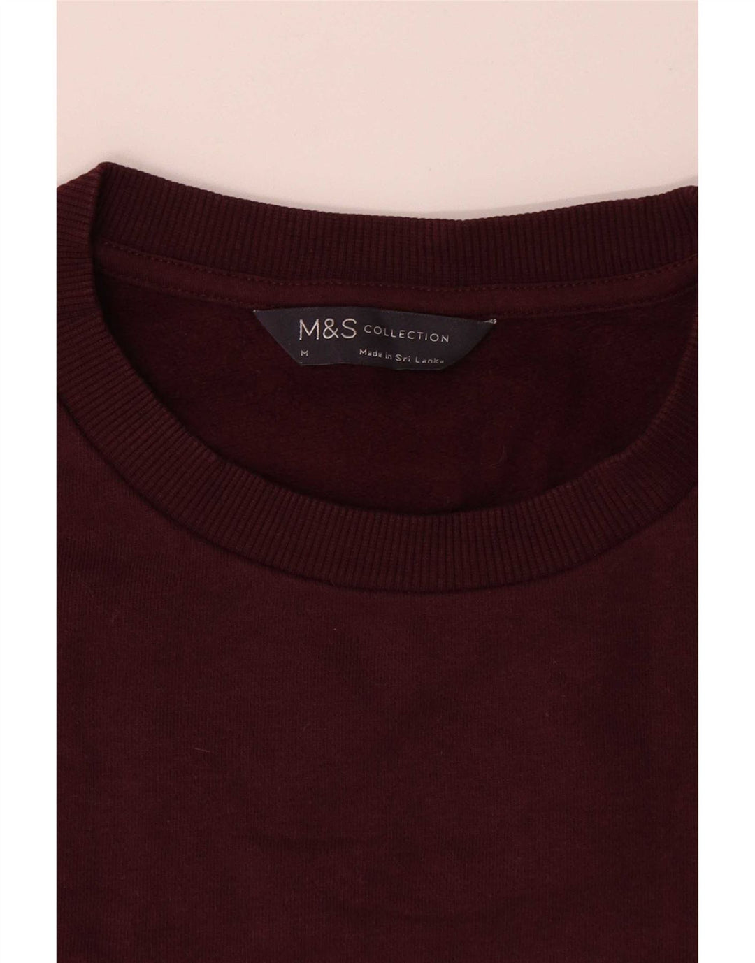 Pulover pentru bărbați Marks & Spencer, bumbac mediu burgundy