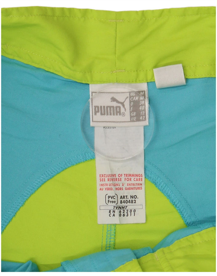 Pantaloni scurți de înot PUMA pentru femei UK 12 Medium Blue Colorblock Poliester
