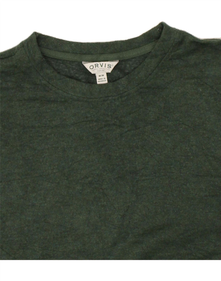 ORVIS Womens Sweatshirt Jumper UK 14 Medium Green Modal Vintage Orvis and Second-Hand Orvis from Messina Hembry 